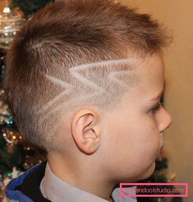 Tagli di capelli per ragazzi con modelli sui templi - acconciature di foto