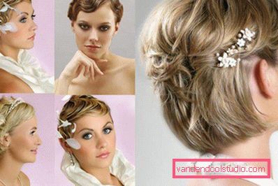 Acconciature da sposa per capelli corti - 100 bellissime foto