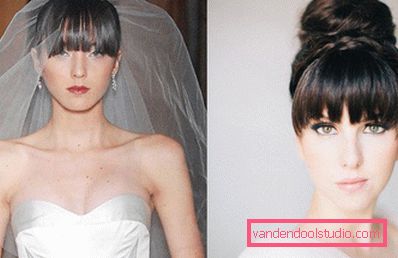 Acconciature da sposa con frangia