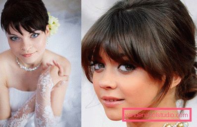 Acconciature da sposa con frangia