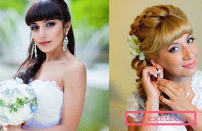 Acconciature da sposa con frangia