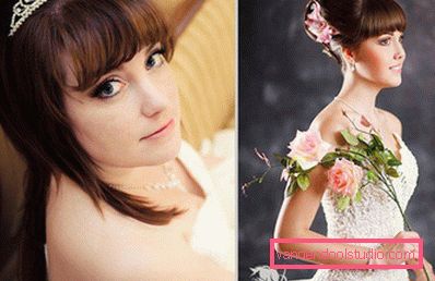 Acconciature da sposa con frangia