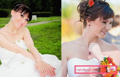 Acconciature da sposa con frangia