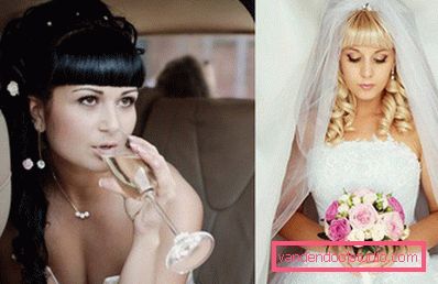 Acconciature da sposa con frangia