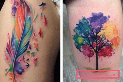 Colori vivaci nel tatuaggio ad acquerello Colori vivaci nel tatuaggio ad acquerello
