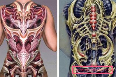 Tatuaggi luminosi sul corpo di una ragazza e un ragazzo Tatuaggi luminosi sul corpo di una ragazza e un ragazzo