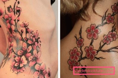 Tatuaggio sul lato e sul collo della donna Tatuaggio sul lato e sul collo della donna