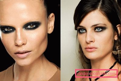 due modelli con trucco occhi aggressivo due modelli con trucco occhi aggressivo