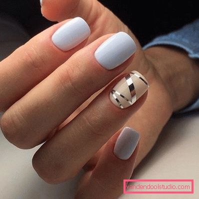 Manicure brillante con lamina 2019-2020 anni