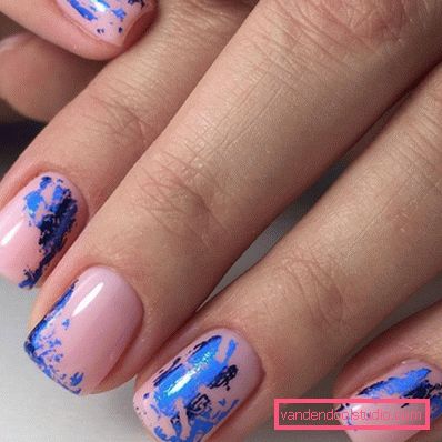 Manicure brillante con lamina 2019-2020 anni