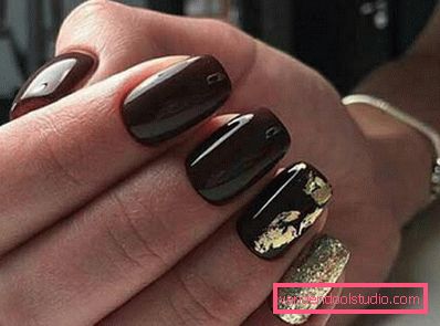 Manicure brillante con lamina 2019-2020 anni