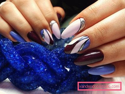 Manicure brillante con lamina 2019-2020 anni