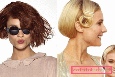 capelli arruffati e acconciatura retrò