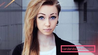ragazza con la fascia rasata sulle sopracciglia ragazza con la fascia rasata sulle sopracciglia