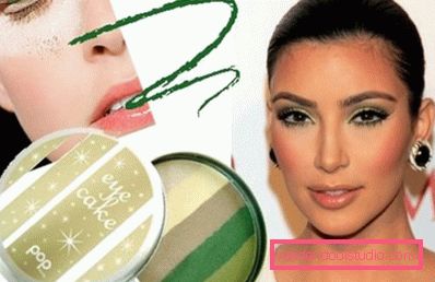 Kim Kardashan con occhi verde-smokey Kim Kardashan con occhi verde-smokey