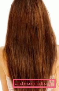 Capelli prima di applicare la maschera di gelatina Maschera per capelli alla gelatina
