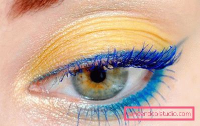 frecce blu su giallo make up eyes frecce blu su giallo make up eyes