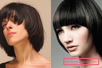 Tagliacapelli da donna per capelli corti e medi, foto con frangia