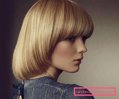 Tagliacapelli da donna per capelli corti e medi, foto con frangia