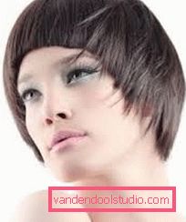 Tagliacapelli da donna per capelli corti e medi, foto con frangia